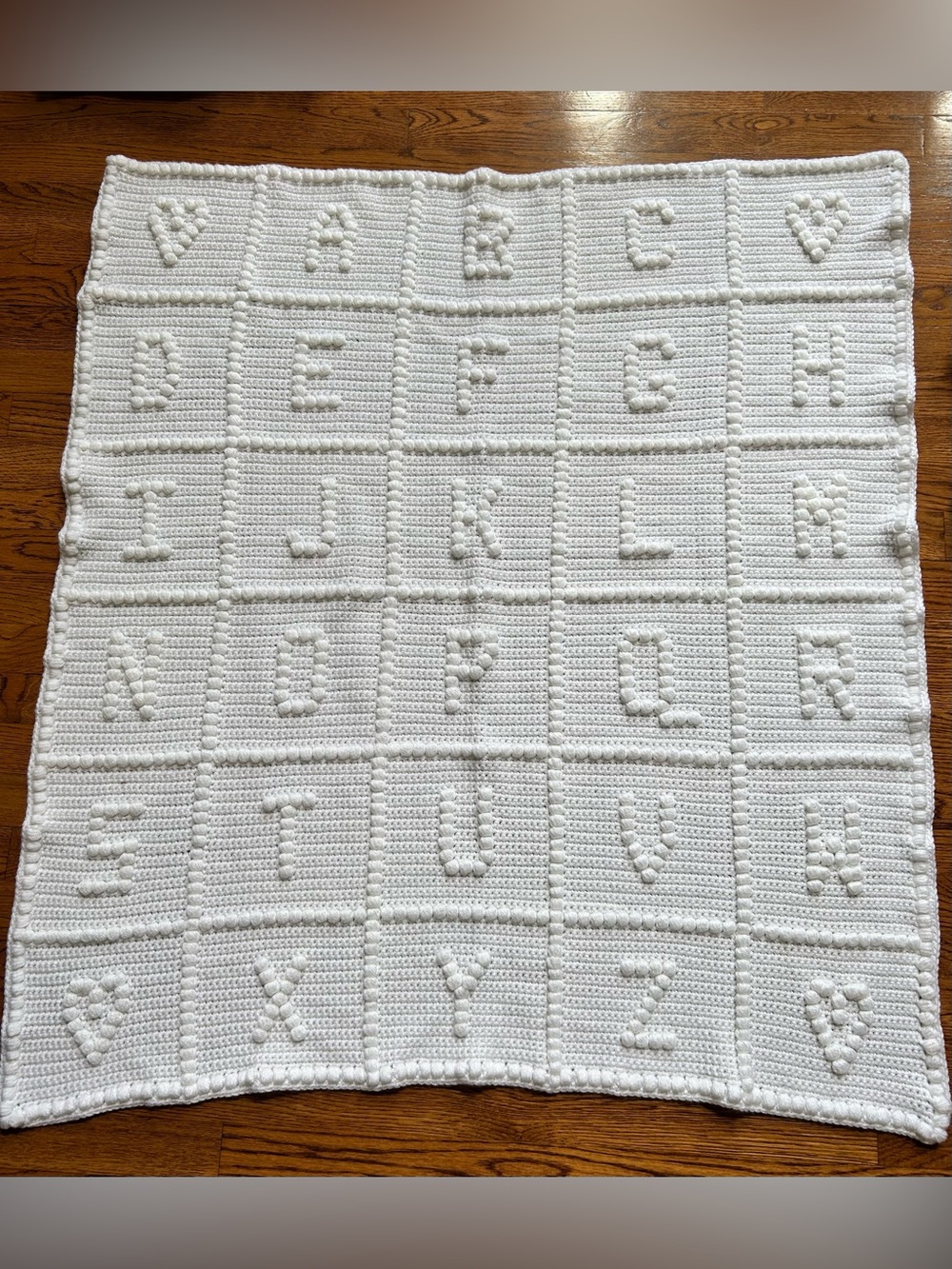 ABC Blocks Crotchet Baby Blanket